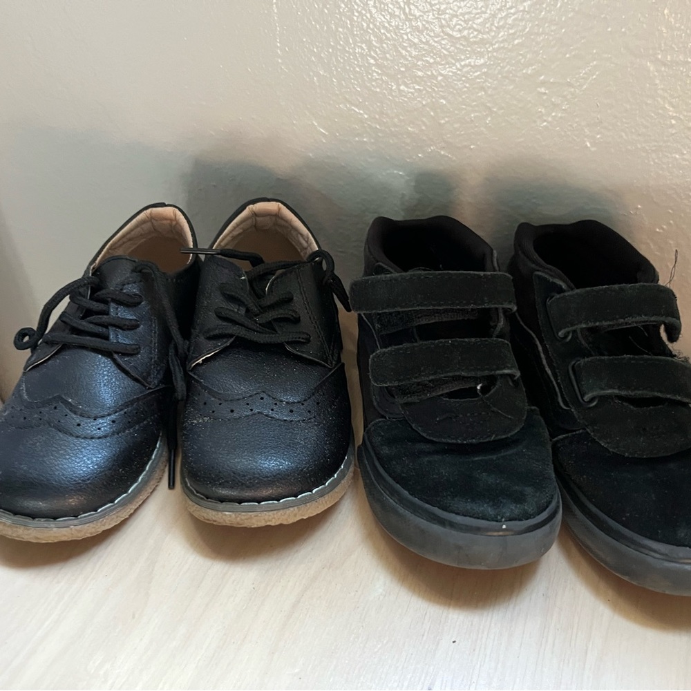 Kids Dress Black Shoes Set